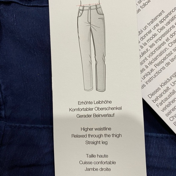 BNWT Olsen Mona Straight High waistline size 4 (34) Linen Blend Pants - Picture 11 of 16